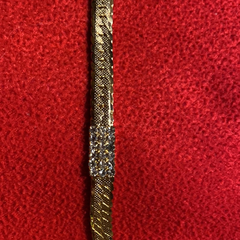 14k Gold Necklace and Bracelet encrusted with1.25ct.Diamonds